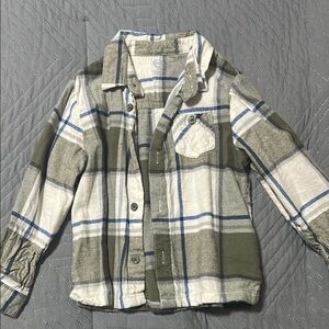 Plaid Button-Up Shirt